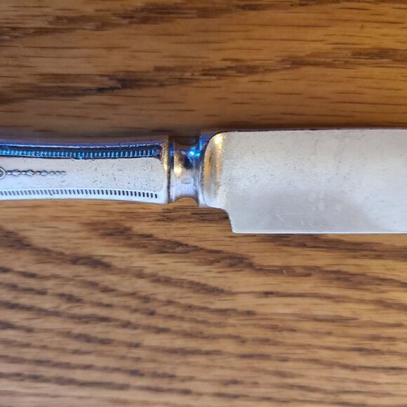 Oneida 1921 Community Grosvenor Silver-plate Solid 9.5" Dinner Knife Art Deco - Picture 10 of 15